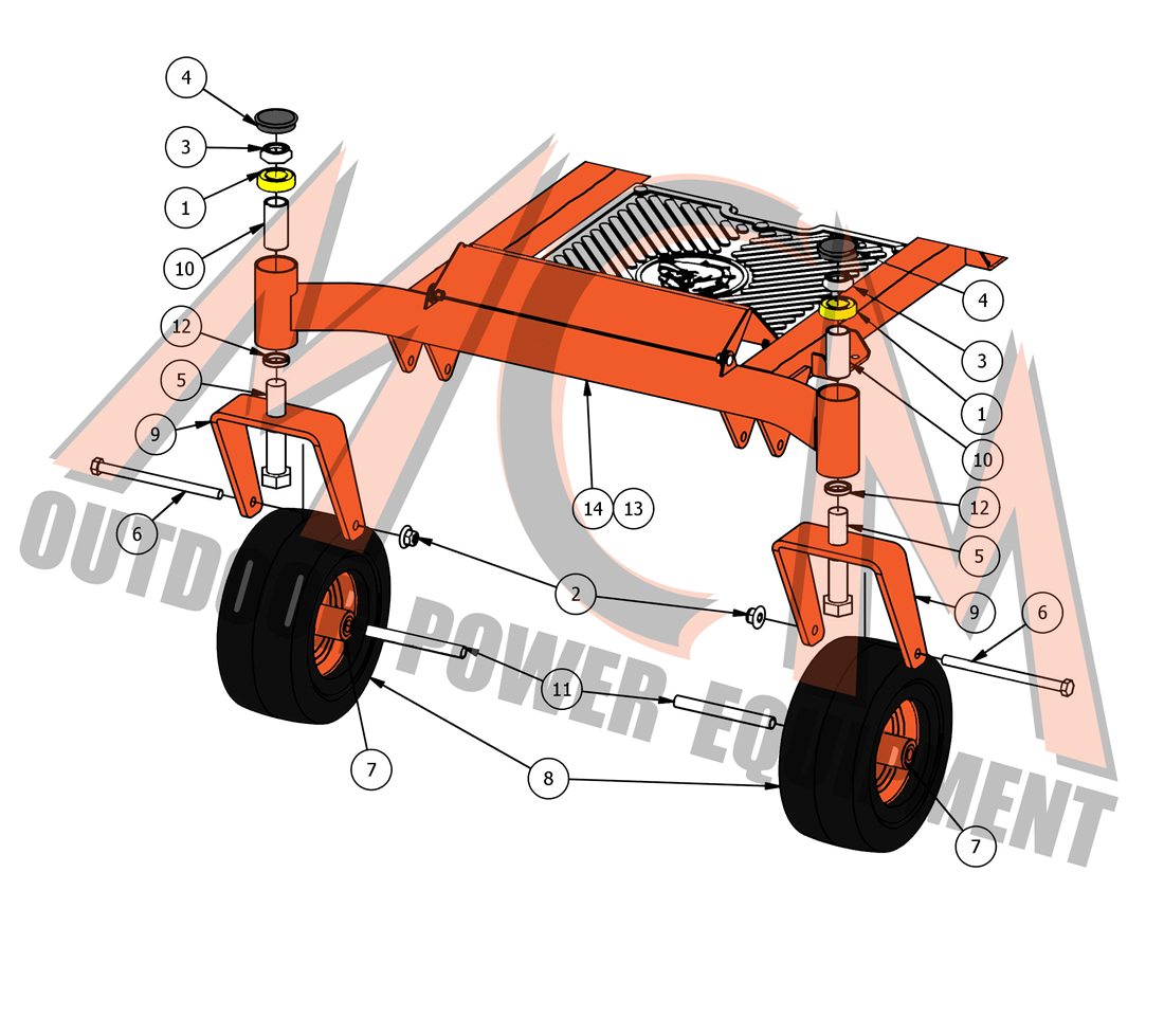 Bad Boy Mower Part, 2018 MZ & MZ MAGNUM FRONT TIRE ASSEMBLY